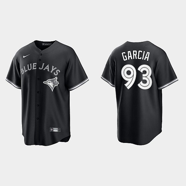 Mens Toronto Blue Jays #93 Yimi Garcia Nike Black White Collection Jersey